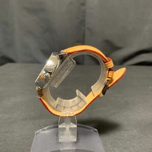 美品 LOUIS VUITTON ルイヴィトン タンブール Q1311 腕時計 稼働品 電池交換済み ラウンド ブラウン レザーベルト クォーツ ウォッチの画像4