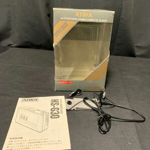 AIWA アイワ ステレオカセットプレーヤー SuperBass HS-G30 箱 説明書 付き 通電確認済み ポータブルカセットプレイヤー の画像8