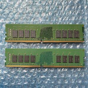 Kingston 16GB×2枚 計32GB DDR4 2400 KVR24N17D8/16 中古 デスクトップ メモリ【DM-807】の画像2