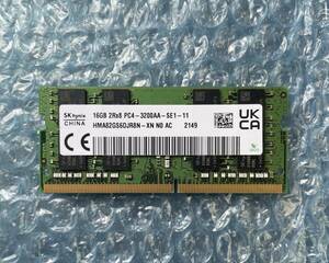 SKhynix 16GB×1 sheets total 16GB DDR4 PC4-3200AA-SE1-11 used Note PC for memory [NM-312]