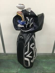 【205】キャディバッグ Callaway ウェッジ・TaylorMade ドライバー アイアン・PING パター　ゴルフクラブセット 中古