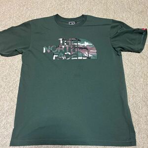 ノースフェイス　tシャツ mサイズ　グリーン系　迷彩