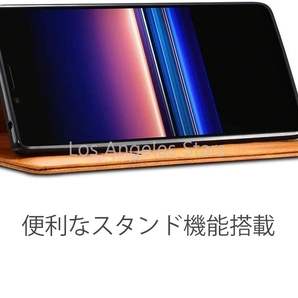 Xperia1 Xperia 1 SO-03L 802SO SOV40 ケース 手帳型 SONY SO03L 高級 茶色 ブラウン 革 レザー 人気 送料無料 の画像9