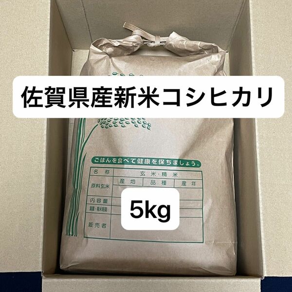 佐賀県産　新米　コシヒカリ　5kg 令和5年度産