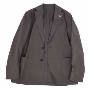 美品 ラルディーニ LARDINI ジャケット テーラード 芯なし コットン アウター メンズ イタリア製 46 ブラウンカーキ cf03dm-rm11e27135の画像2