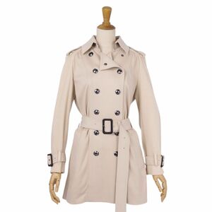 バーバリー ロンドン BURBERRY LONDON コート ロングコート ダブルブレスト ニット アウター レディース 38 ベージュ cf03dm-rm11e27141