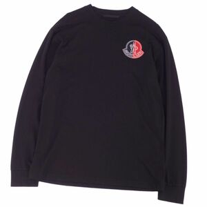 美品 モンクレール MONCLER 1952 Tシャツ 2022 カットソー ロングスリーブ コットン トップス メンズ XS ブラック cf04ob-rm05e27317