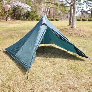 極美品 テンマク デザイン tent-Mark DESIGNS パンダライト メッシュインナーテント付 ワンポール テント ソロ キャンプ cf04do-rk26y20096