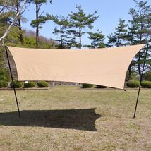 美品 ビジョンピークス VISIONPEAKS FIRE PLACE TC HEXA TARP 2 ファイアプレイス ヘキサ タープ キャンプ アウトドア cf04do-rk26y20105_画像2