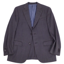 美品 エルメネジルドゼニア Ermenegildo Zegna セットアップ スーツ ジャケット スラックスパンツ ストライプ メンズ 46 cf03db-rm11f09451_画像4