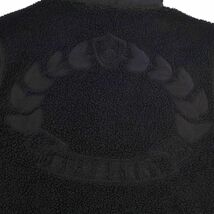 美品 バーバリー BURBERRY ジャケット フリースジャケット ダブルジップ ロゴ刺繍 アウター メンズ M相当 ブラック cf04mr-rm11f09510_画像5
