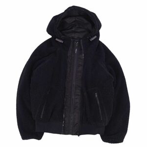 美品 ディーゼル DIESEL ジャケット G-TEDDY JACKET パーカー フリース ボア ジップアップ アウター メンズ S ブラック cf04mo-rm11f09528