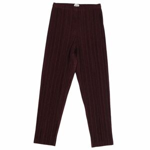 美品 プリーツプリーズ イッセイミヤケ PLEATS PLEASE パンツ ロングパンツ プリーツ ボトムス レディース 3 ボルドー cf04mo-rm05r06681