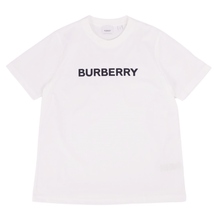 美品 バーバリー BURBERRY Tシャツ カットソー 半袖 ショートスリーブ ロゴプリント トップス メンズ S ホワイト cf04ml-rm11f09546_画像1