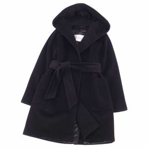 極美品 マックスマーラ Max Mara コート RIALTO リアルト 白タグ フード付き ベルト キャメル アウター レディース JI36 cf04oo-rm10f09697