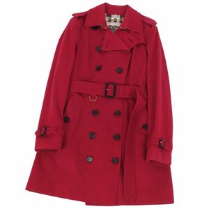 バーバリー BURBERRY コート トレンチコート THE SANDRINGHAM サンドリンガム 英国製 アウター レディース UK8 レッド cf04ob-rm11f09778