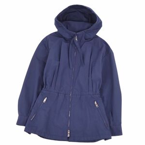  Prada PRADA jacket Parker Zip up f-ti- plain outer lady's 36(S corresponding ) navy cf04dm-rm05f09968