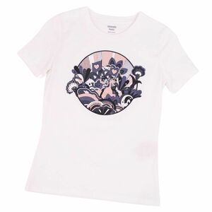 極美品 エルメス HERMES Tシャツ カットソー 22SS 半袖 ショートスリーブ プリント トップス レディース 34 ホワイト cf04dm-rm05f09969