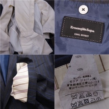 美品 エルメネジルドゼニア Ermenegildo Zegna セットアップ スーツ ジャケット スラックスパンツ ストライプ メンズ 46 cf03db-rm11f09451_画像10