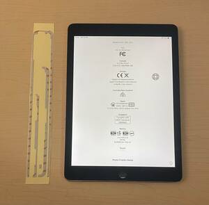 中古美品 純正品 iPad Air 2 フロントパネル 画面 液晶 修理 交換 、画面 パネル 交換テープ 付き カラー黒 ジャンク