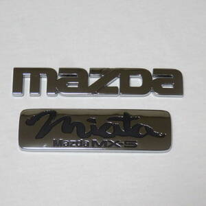 ●希少レア？●新品・未使用♪●ユーノス・ロードスター NA6CE 輸出用エンブレム MAZDA Miata MX-5 画像の上下2枚セット 