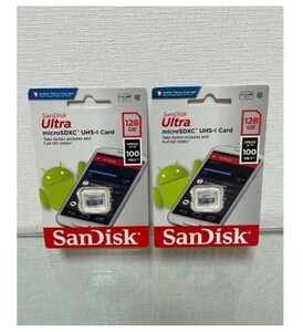 microSD card 128GB Sandisk 2 piece set 