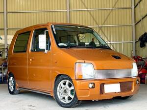 ☆千葉発☆希少vehicle☆Suzuki☆Wagon R　RV☆turbo☆Genuine5速MT☆Lowered☆After-marketマフラー☆カリフォルニアMirror☆custom多数☆下取りOK☆