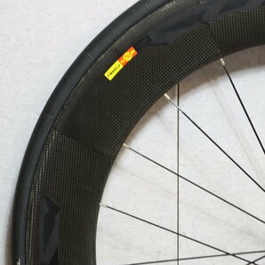 ○MAVIC マビック COSMIC CXR80 シマノフリー 11s対応 チューブラー カーボンホイールセット 美品の画像6