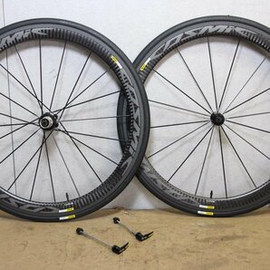 ○MAVIC マビック COSMIC PRO CARBON Exalith シマノフリー 11s対応 クリンチャー カーボンホイールセット 美品の画像1