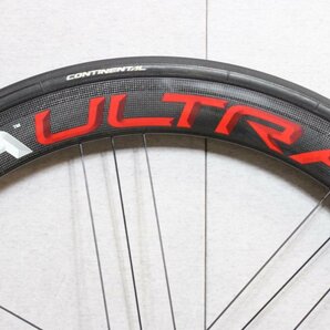 ○Campagnolo カンパニョーロ BORA ULTRA TWO 50 CULT カンパフリー 12s対応 チューブラー ブライトラベル カーボンホイールセット 美品の画像5