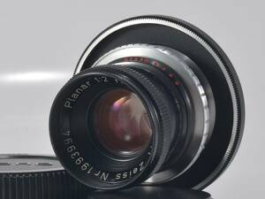 [Super Rare Lens ☆ Отлично] Карл Зейс (Карл Зейс) Планарный 32 мм F2 C Mount / M4 / 3 с адаптером!