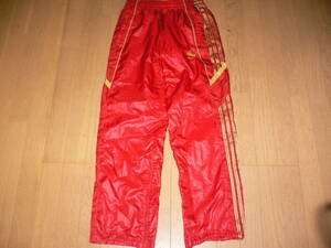 アディダスプロフェッショナル ウィンドパンツ JD2006 レッド/ゴールド M adidas professhonal ジャージ ウォームアップパンツ 赤