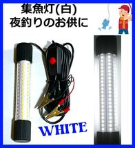 集魚灯 釣り 126LED 水中ライト ホワイト DC12V 5ｍコード 付_画像1