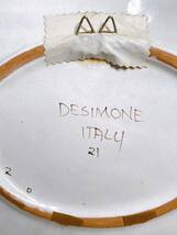 ★イタリア製 輸入雑貨 お皿 洋食器 約35cm DESIMONE ITALY 21 デシモーネ デシモネ 絵皿 魚 サカナ 陶器 デザイン レッド ブルー _画像5