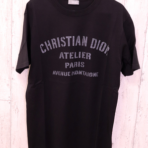 【1円スタート】Dior ディオール 黒T ロゴT Tシャツ カットソー メンズ Sの画像1