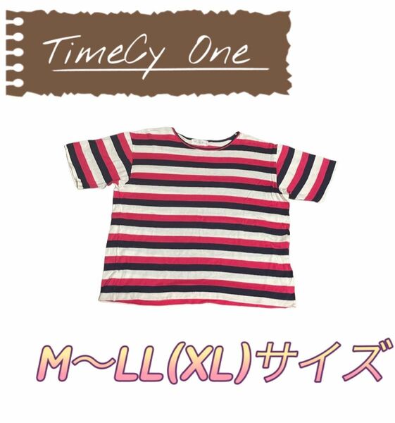 TimeCy One レディーストップス 半袖Tシャツ M L LL XL 夏服 半袖シャツ Tシャツ ボーダー