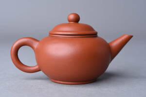 【SBCB】1182　中国美術　荊渓恵孟臣製　在銘　朱泥急須　紫砂茶壷　煎茶器