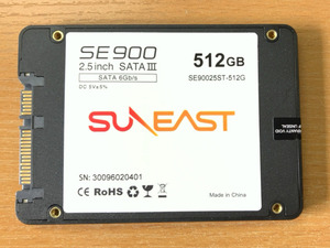 SUNEAST SSD 512GB /SATA 2.5インチ動作確認済み 使用時間89H