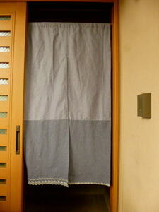 【本物志向】1900円ダンガリープリントで作ったカジュアル暖簾　