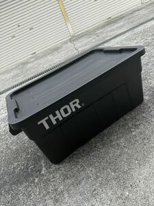 THOR コンテナボックス 53L 収納ボックス キャンプ アウトドア ソー ブラック　ブラックキャンプ