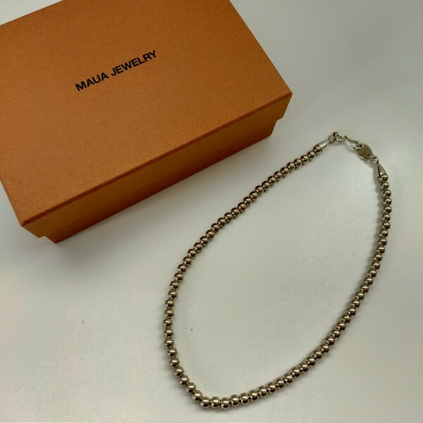 MAUA JEWELRY 5mm silver beads 38cm necklace silver925/シルバー925