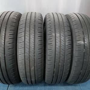 ★8-8.5分山★20.21年製★ ダンロップENASAVE EC300+ 155/65R14 社外ホイール 14×4.5J +46 4H-100 4本セット 軽自動車等 E604の画像2