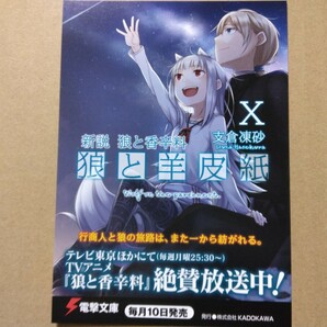 新説 狼と香辛料 狼と羊皮紙 Ⅹ 非売品 ポストカード 5枚セット ノベルティ グッズ 販促品 特典 電撃文庫 ラノベ イラスト アニメ KADOKAWAの画像3