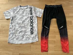 ☆　ニューバランス(new balance)Tシャツ(Lサイズ)とVF60 ランニングスパッツ(Lサイズ)　☆