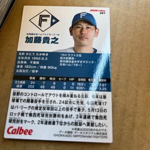 2024カルビープロ野球チップス 日本ハムファイターズ 加藤貴之の画像2