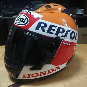 Honda Arai RX-7X REPSOL 日本規格商品800個限定の記念モデル Mサイズ 美品 購入時ガラスコーティング済み 純正スモーク付き 送料込みの画像1