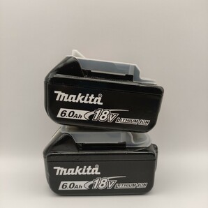 動作品 2個 マキタ Makita 純正 Li-ion バッテリー BL1860B 6.0Ah 18V BL1860 雪マーク バッテリー インパクトドライバー 44 検索) 美品の画像1