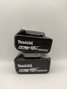 動作品 2個 マキタ Makita 純正 Li-ion バッテリー　BL1860B 6.0Ah 18V BL1860 雪マーク バッテリー インパクトドライバー 44 検索) 美品