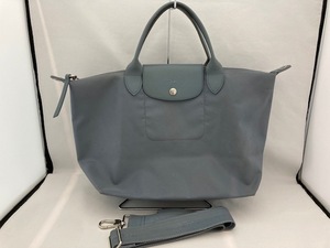 LONGCHAMP Long Champ nylon dark blue 2WAY bag /B7576F