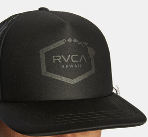 RVCA Island Box Blackout Hex Trucker Hat Cap Black キャップ